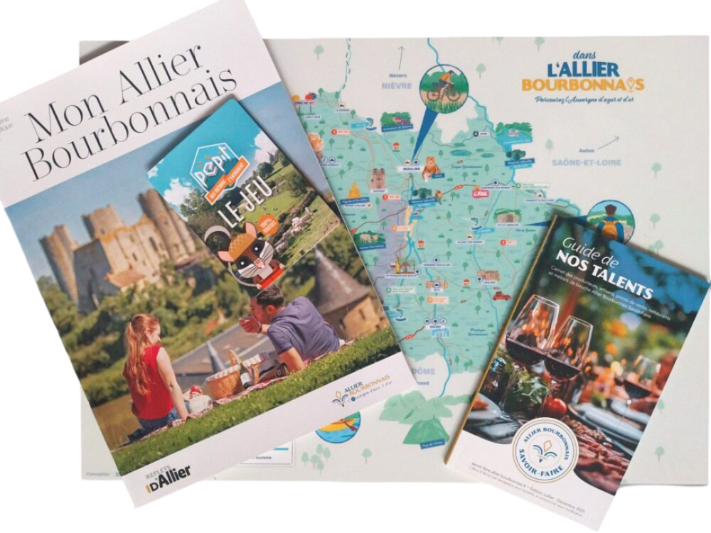 Documentations et brochures touristiques de l'Allier Bourbonnais