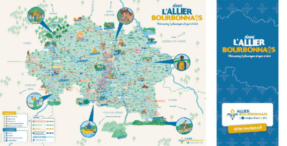 Carte touristique de l'Allier Bourbonnais